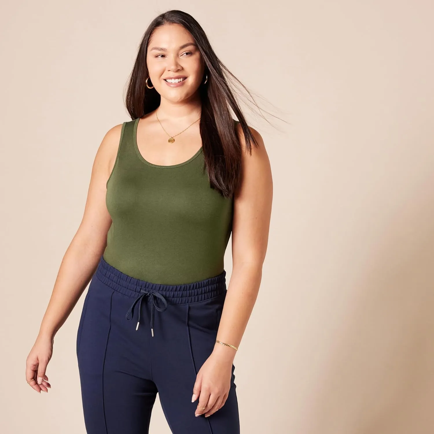Amazon Essentials Women's Slim-Fit Tank, Pack of 2