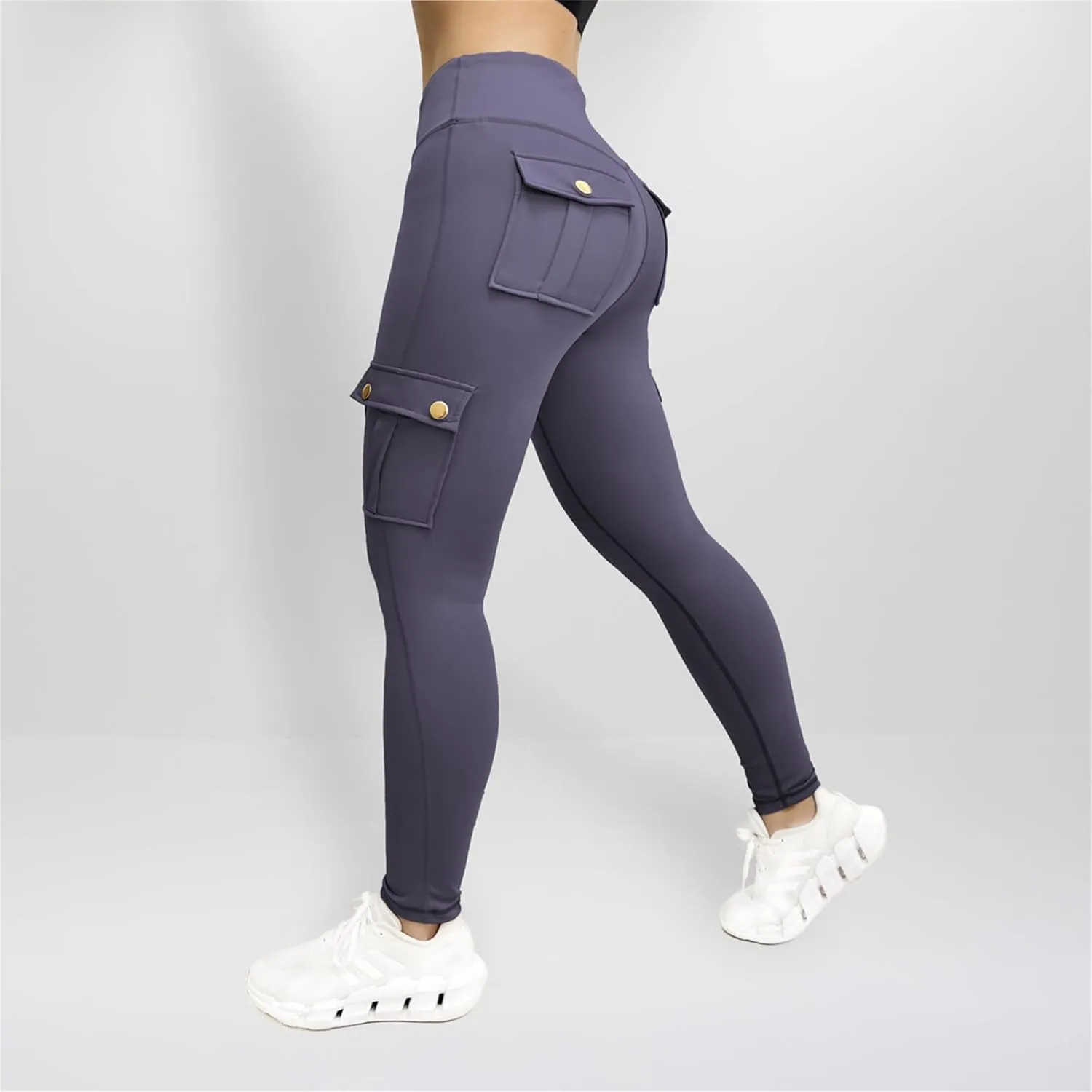 Butt Lifting Leggings for Women Workout Slim Fit High Waist Tummy Control Cargo Pants Gym Yoga Leggings with Pockets