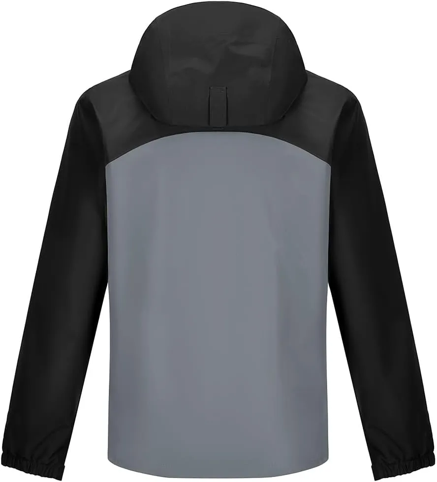 CAMELSPORTS Men's Outdoor Waterproof Softshell Jacket Lightweight Breathable Hooded Raincoat Windbreaker Jackets for Hiking