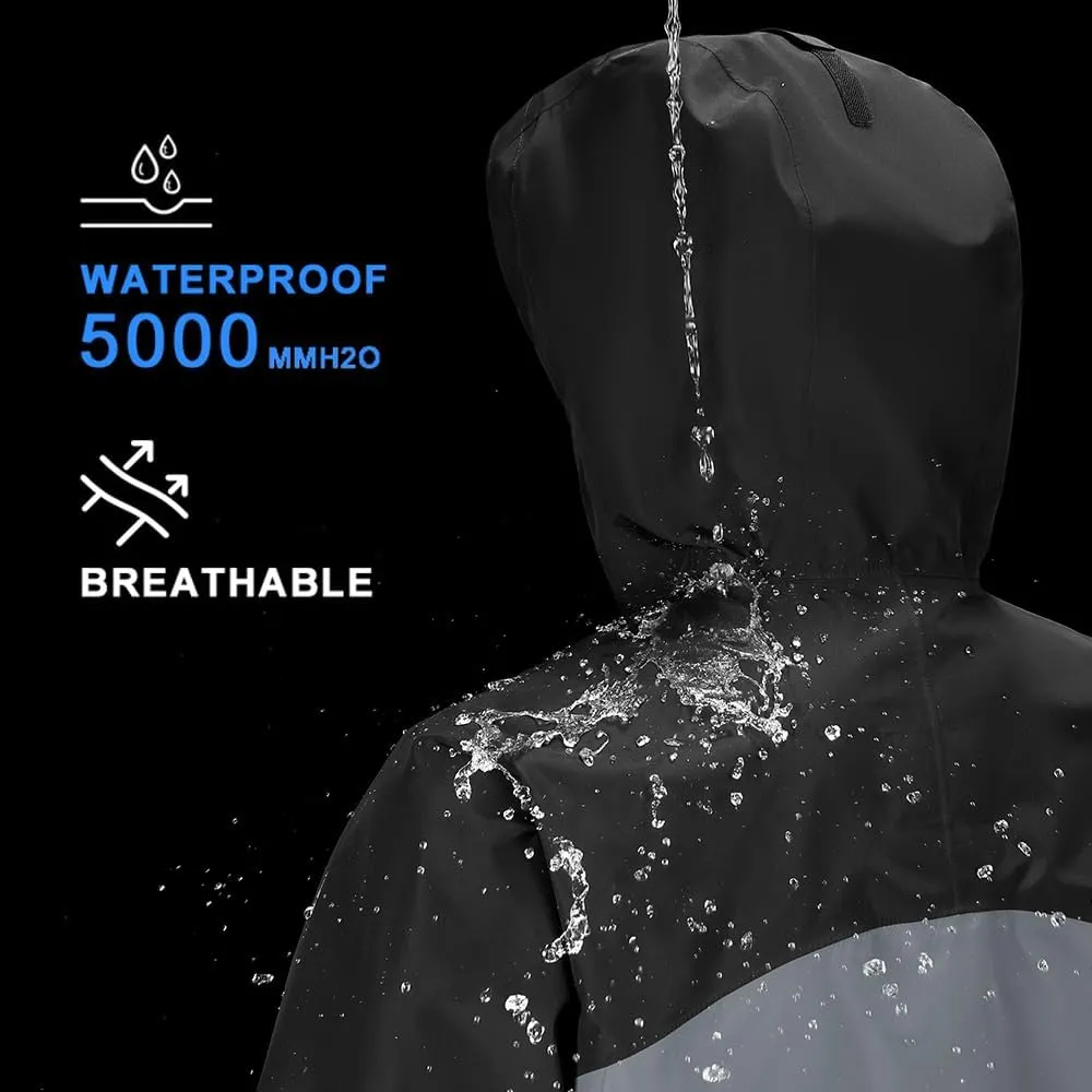 CAMELSPORTS Men's Outdoor Waterproof Softshell Jacket Lightweight Breathable Hooded Raincoat Windbreaker Jackets for Hiking