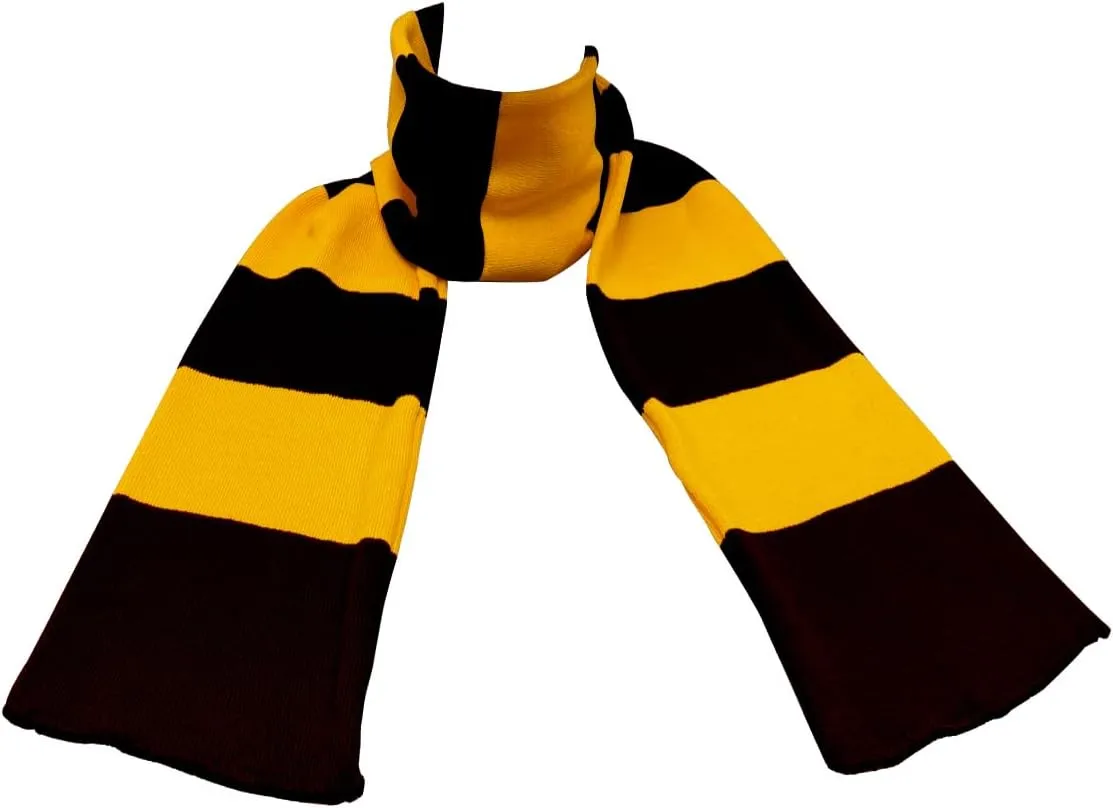 COUVER Rugby Striped Knit Scarf for Men Winter Long 100% Acrylic knit Scarves