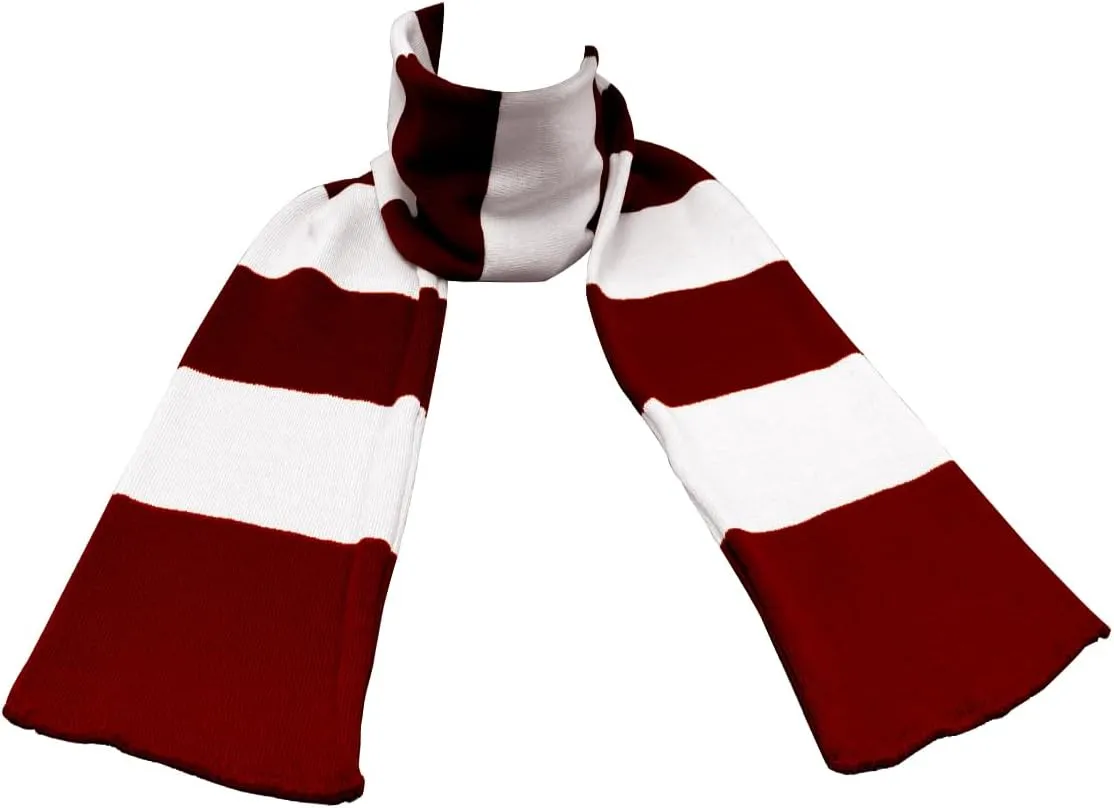 COUVER Rugby Striped Knit Scarf for Men Winter Long 100% Acrylic knit Scarves