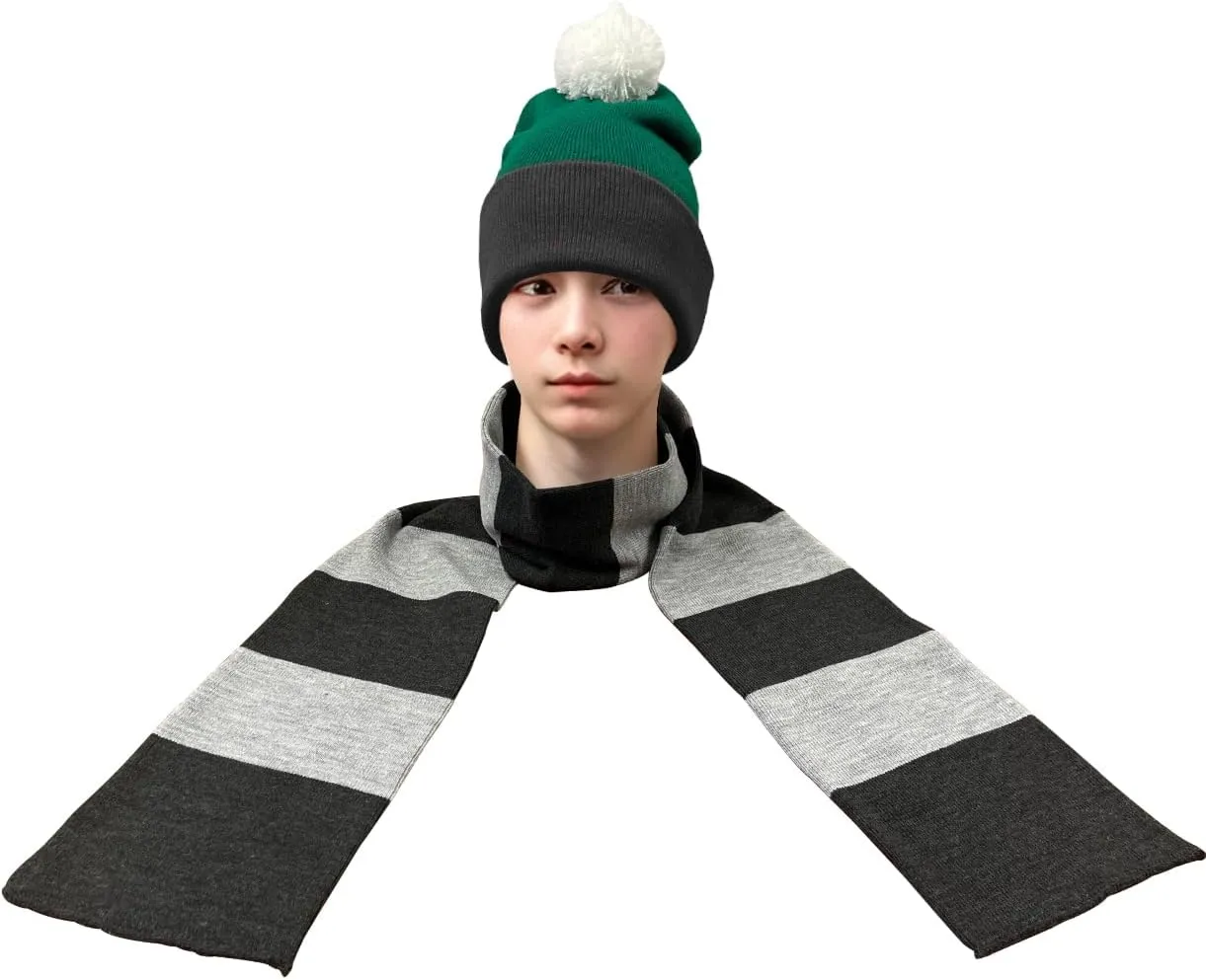 COUVER Rugby Striped Knit Scarf for Men Winter Long 100% Acrylic knit Scarves