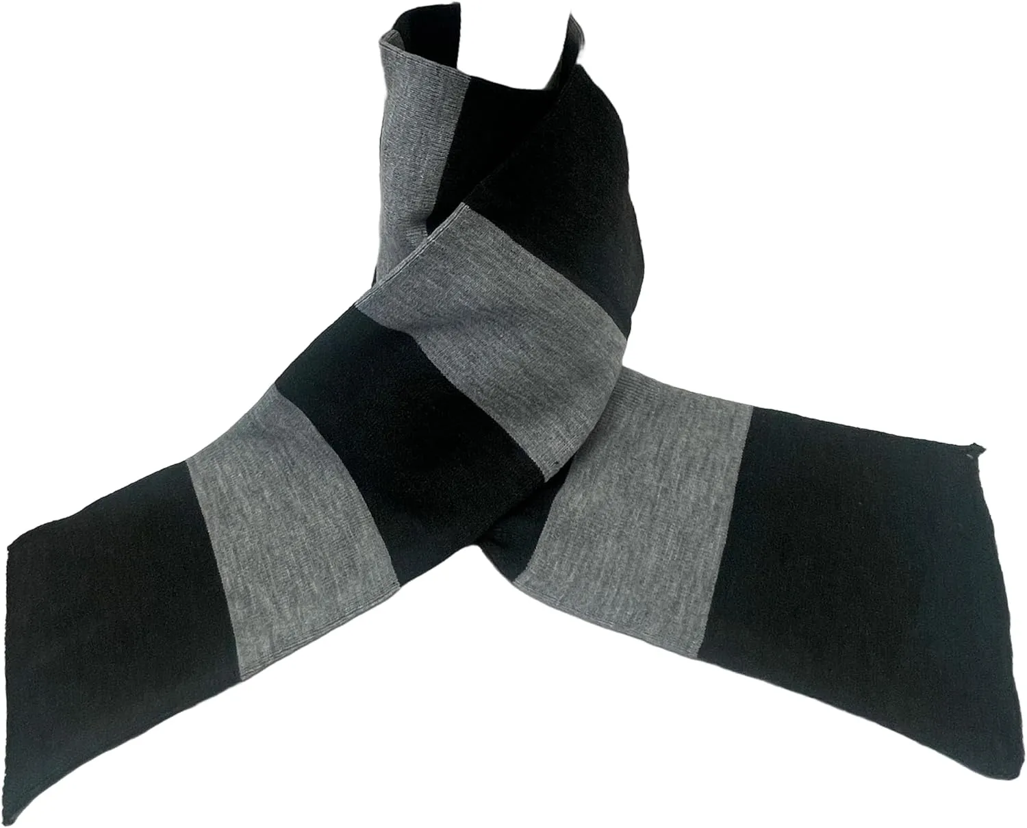 COUVER Rugby Striped Knit Scarf for Men Winter Long 100% Acrylic knit Scarves