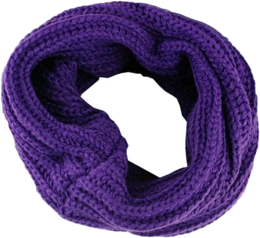 Fashionable Women's Men's Winter Scarf Soft Knitted Wool Blend Cowl Loop