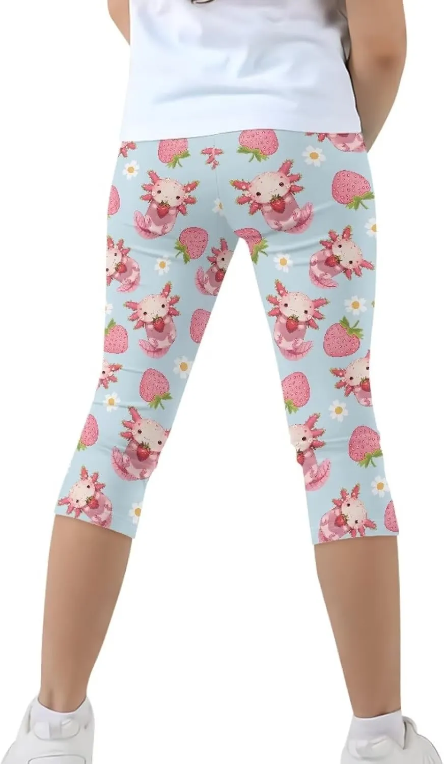 Girls Athletic Leggings,Stretch Dance Workout Yoga Pant Girl's Performance Capri Legging for School Festival