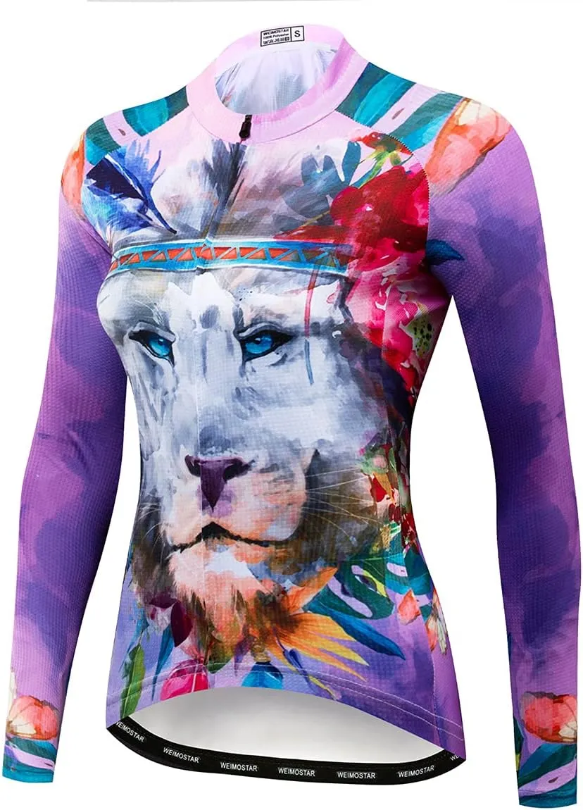 Hotlion Women Long Sleeve Cycling Jersey Female Mountain Bike Clothes Bike Jackets Breathable