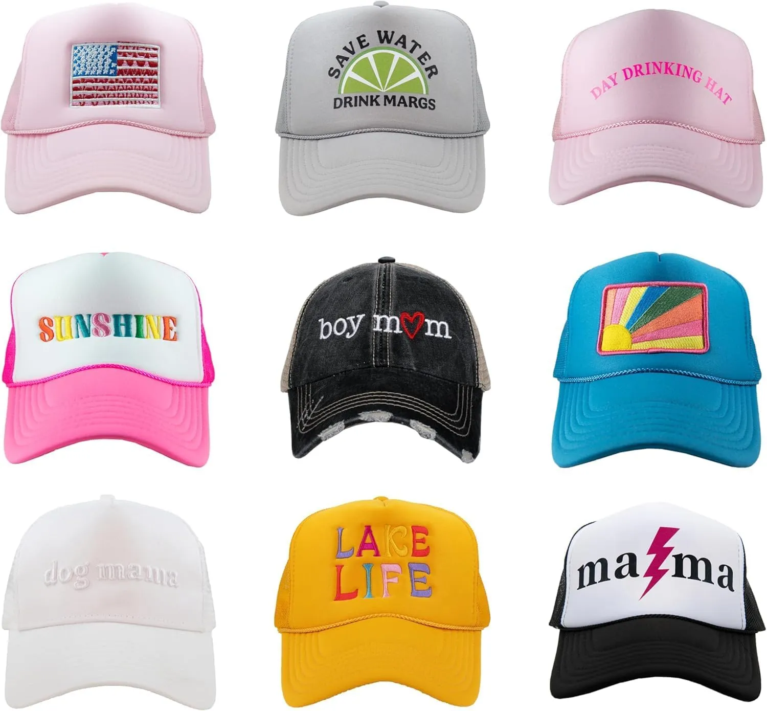 KATYDID Salty Foam Trucker Hat - Adjustable Trucker Hat with Mesh Netting - Fully Embroidered Trucker Hat for Women