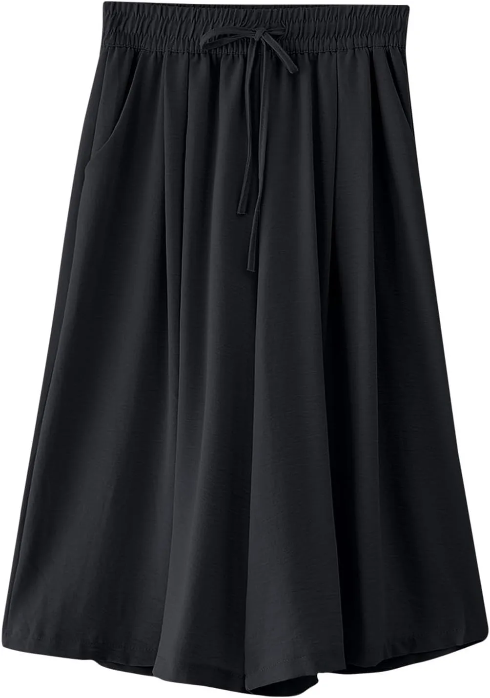 Linen Pants Women Wide Leg Stretch Elastic Waist Pants Straight Leg Palazzo Trousers Casual Trendy Summer Clothes