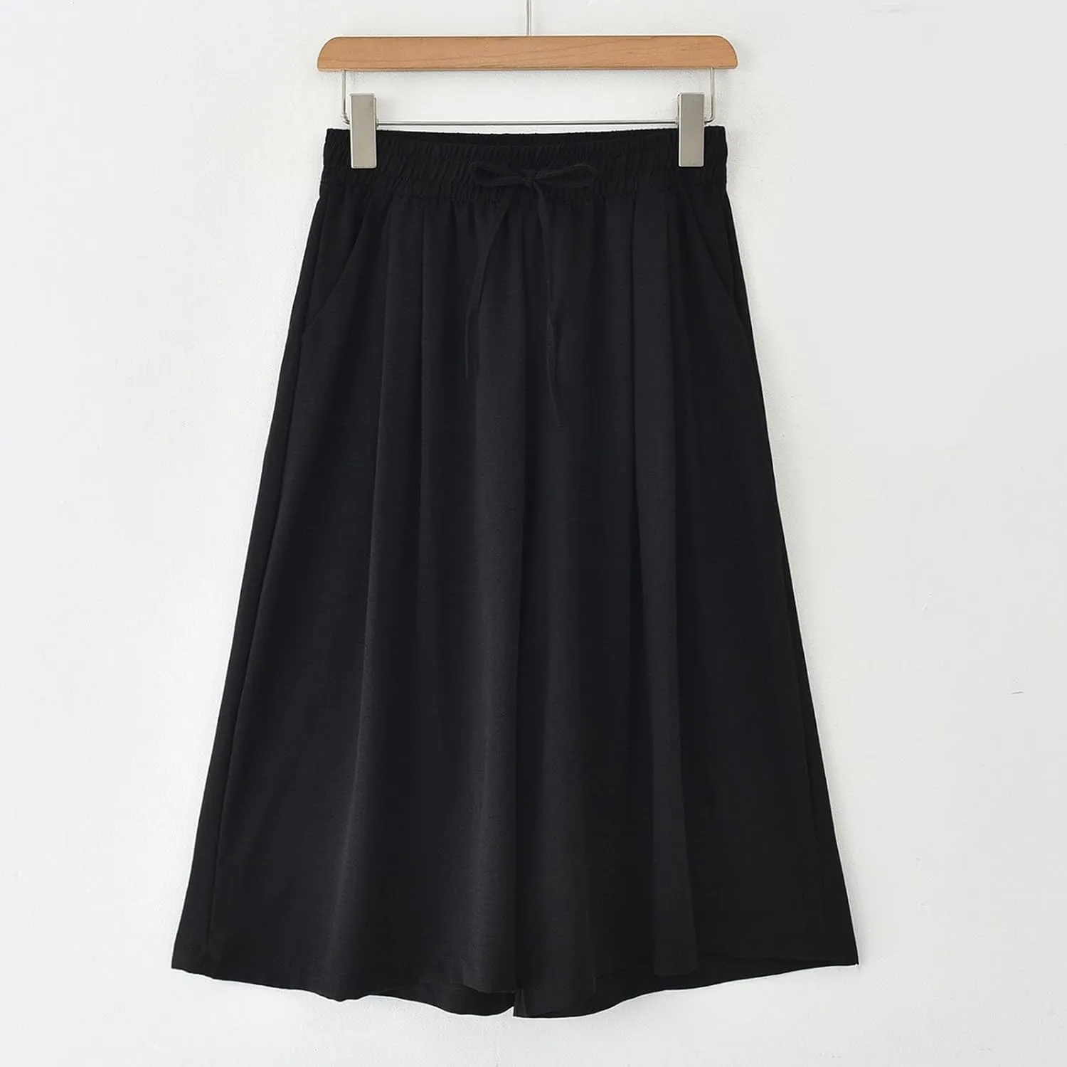 Linen Pants Women Wide Leg Stretch Elastic Waist Pants Straight Leg Palazzo Trousers Casual Trendy Summer Clothes