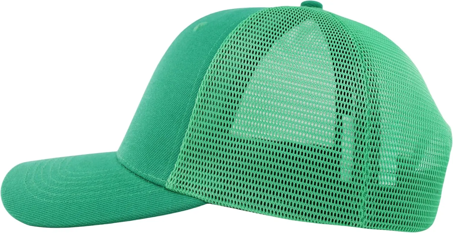 Men's Classics Trucker Hat(M-L/XL,XXL)-Blank Structured Baseball Cap,Adjustable/Mesh Snapback Hats