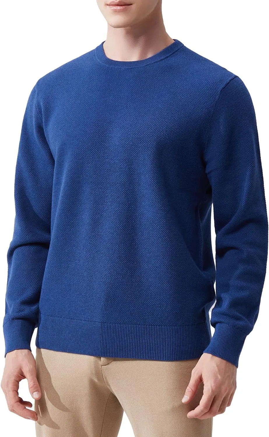 Men's Slim Fit Casual Long Sleeve Crewneck Pullover Sweater