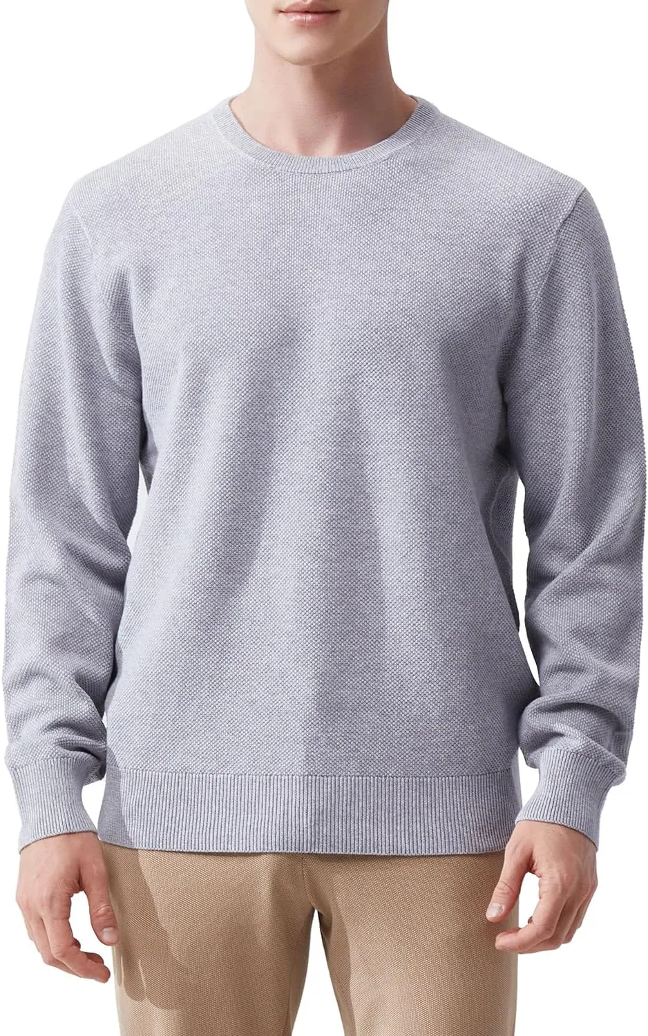 Men's Slim Fit Casual Long Sleeve Crewneck Pullover Sweater
