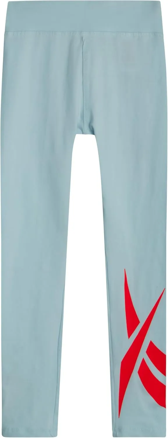 Reebok Girls Leggings - Athletic Performance Cotton Leggings - Stretchy Yoga Pants for Girls Dance Tights (Sizes: 7-12)
