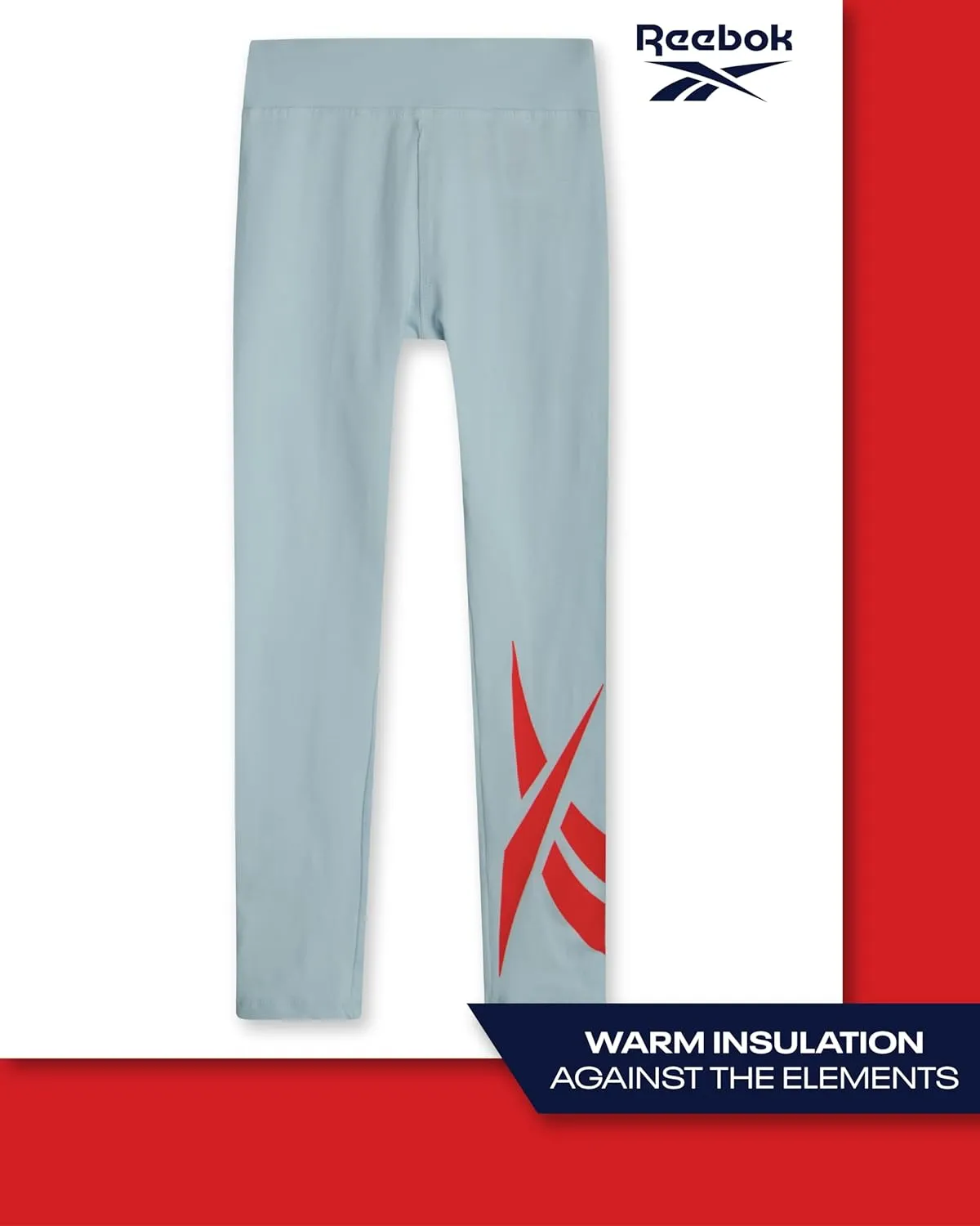 Reebok Girls Leggings - Athletic Performance Cotton Leggings - Stretchy Yoga Pants for Girls Dance Tights (Sizes: 7-12)
