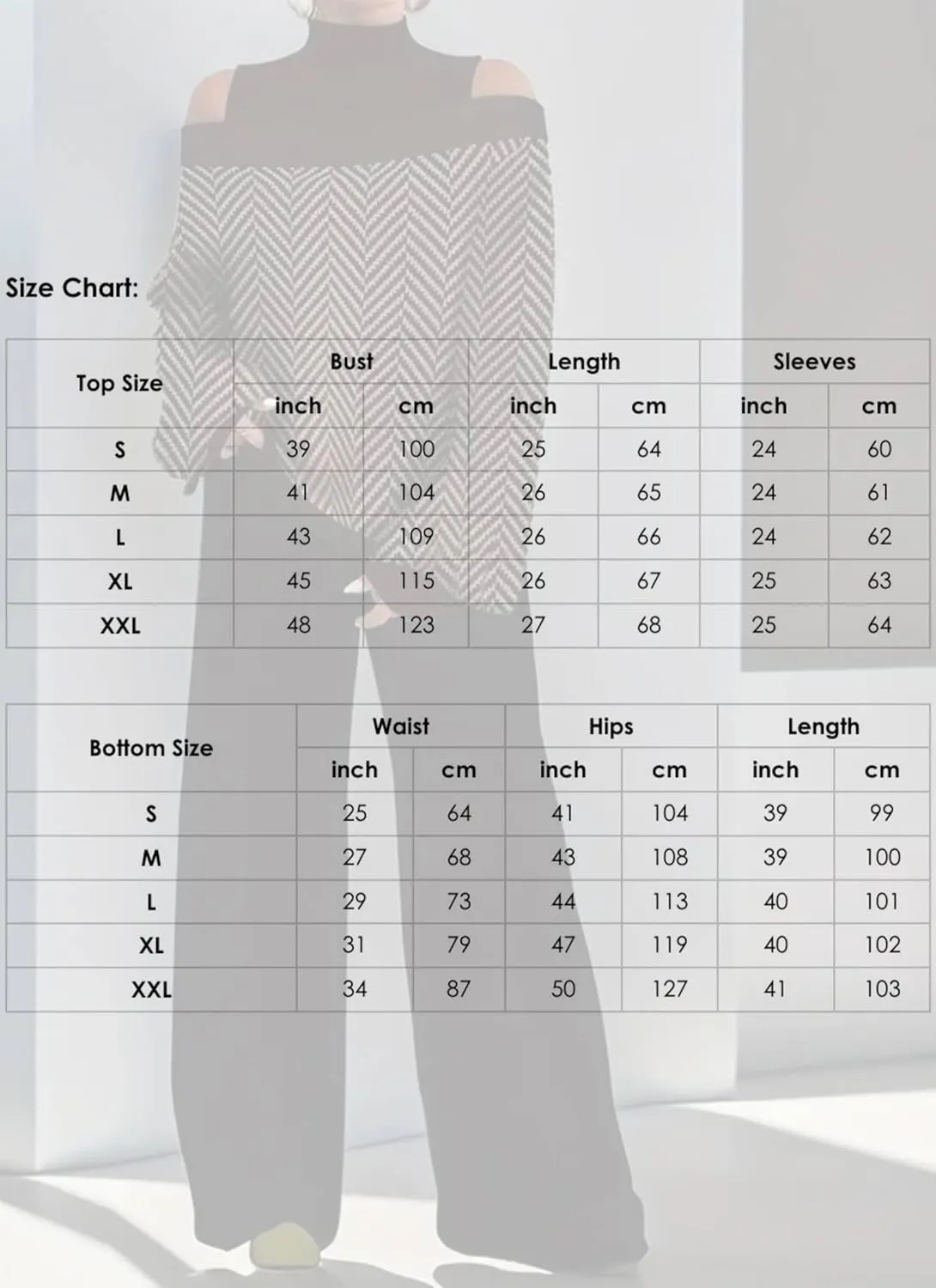 Women's 2 Piece Outfits Herringbone Cold Shoulder Top and Wide Leg Pants Set 2025 Fashionable Two Piece Lounge Outfit