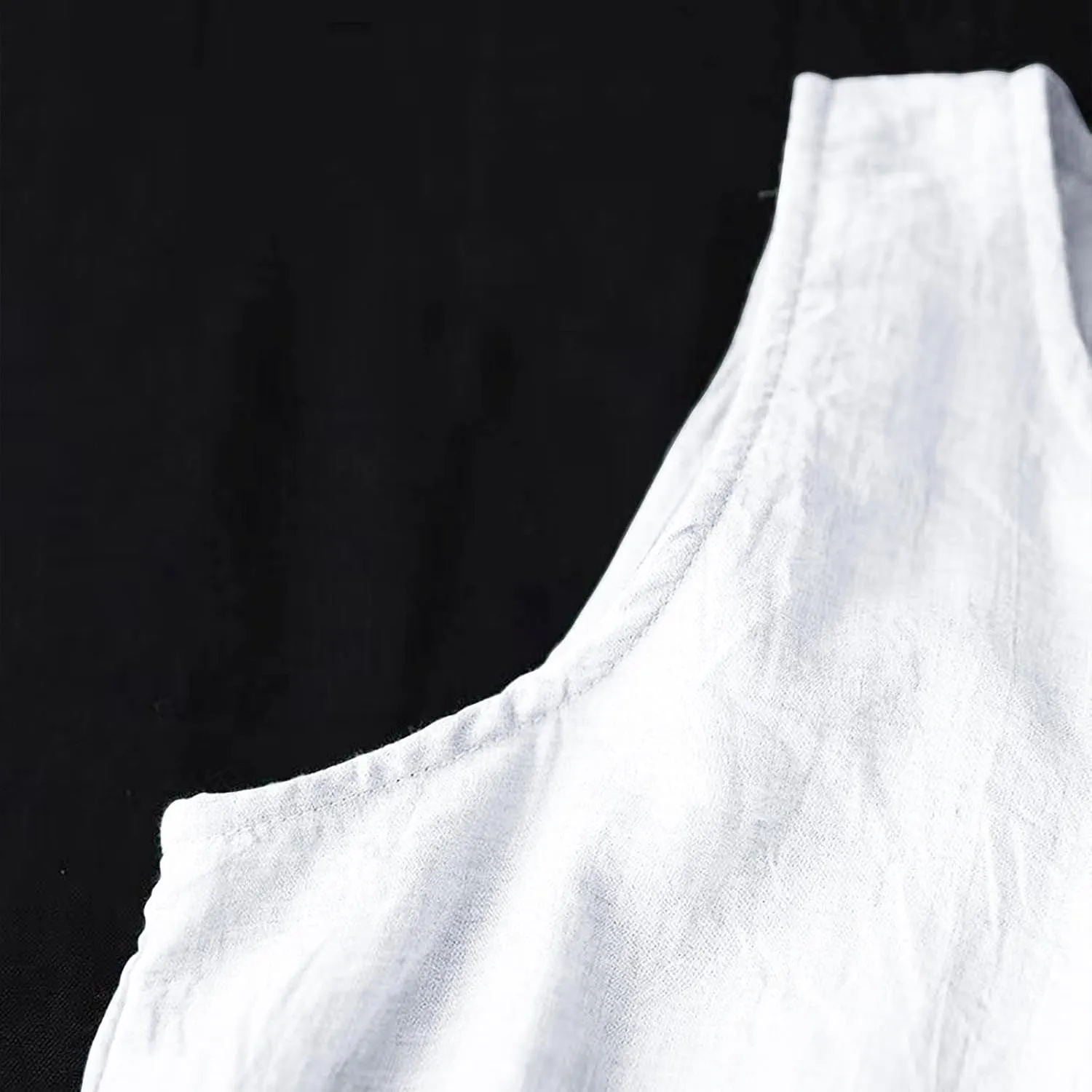 Womens Cotton Linen Sleeveless Dress Trendy Round Neck Beach Tank Long Dress Summer Casual Flowy Maxi Dresses