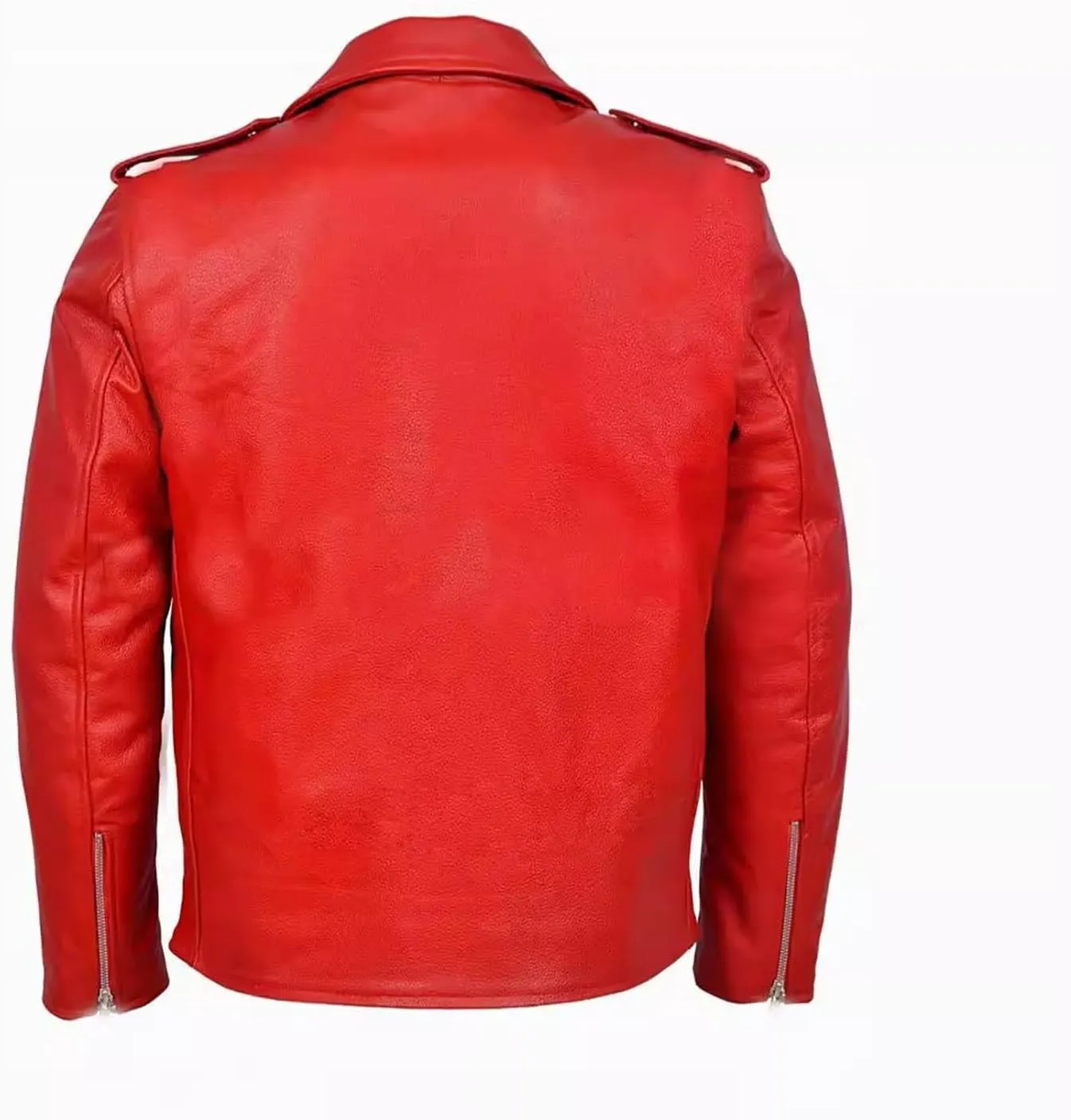 Xiaojmake Men's Leather Biker Jacket Quilted Cafe Racer Zip Up Moto Jackets Vintage Leather Motorcycle Jackets Stylish Fall